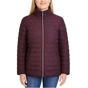 Nautica Women's Burgundy Puffer Jacket Large